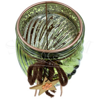 Lampion szklany `Blue Christmas`